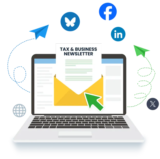 Tax and Business Newsletter illustration