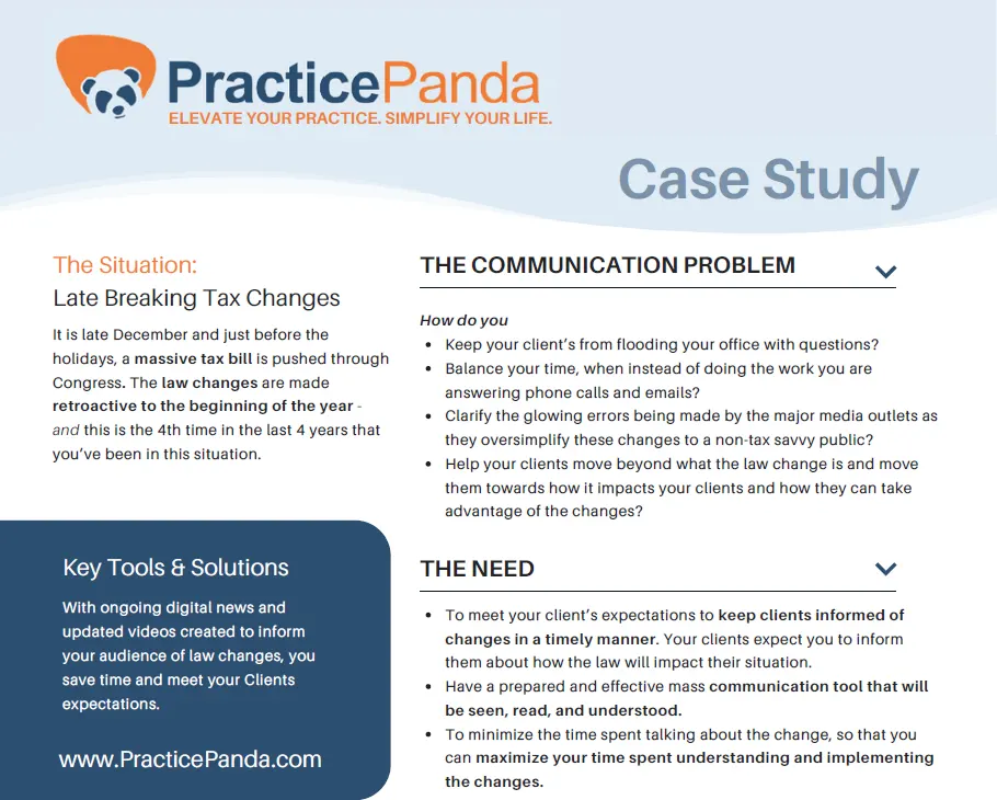 late breaking tax changes
