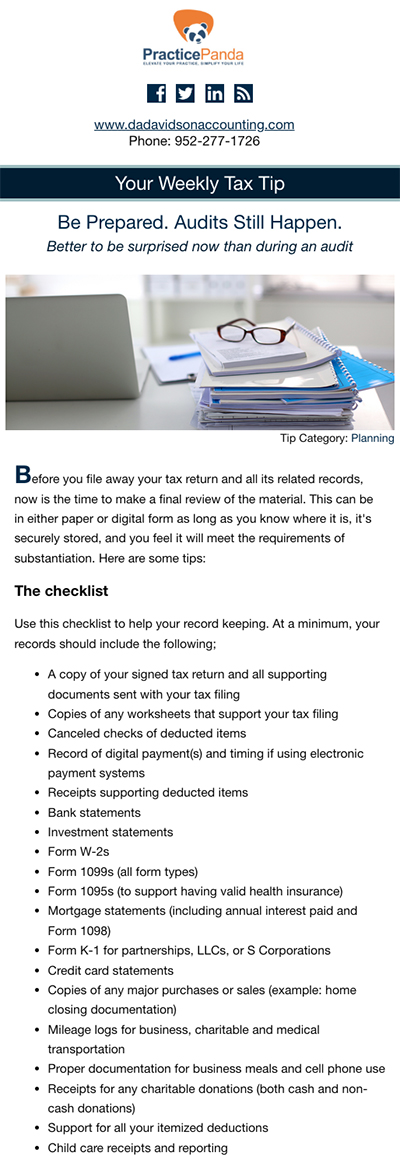 Practice Panda | Weekly Tax Tips
