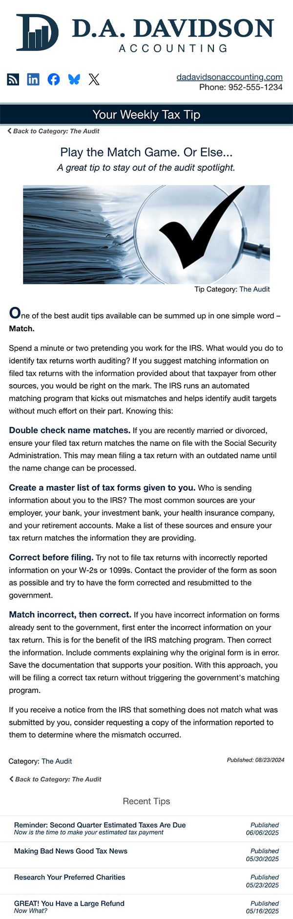 Practice Panda | DRAFT: Tax Tips — Redesign DRAFT